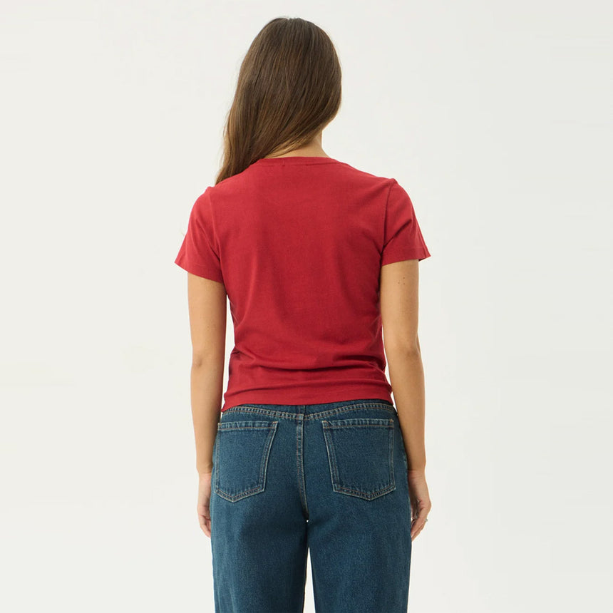 AFENDS Women's Flower Patch Baby Tee - Ketchup