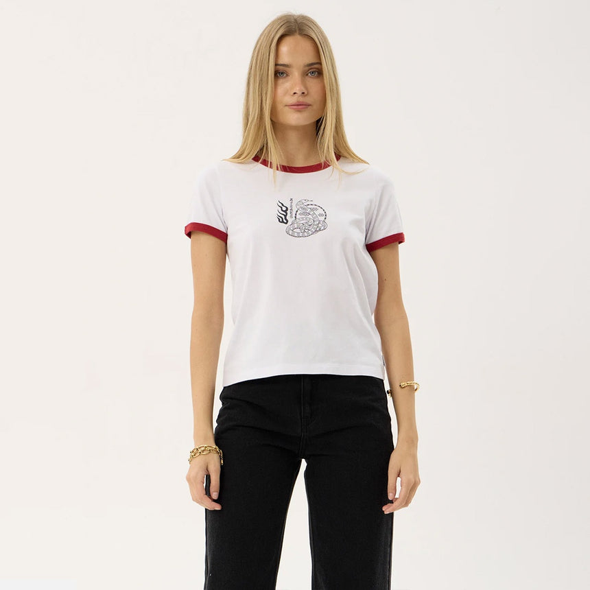 AFENDS Women's Forge Ringer Tee - White