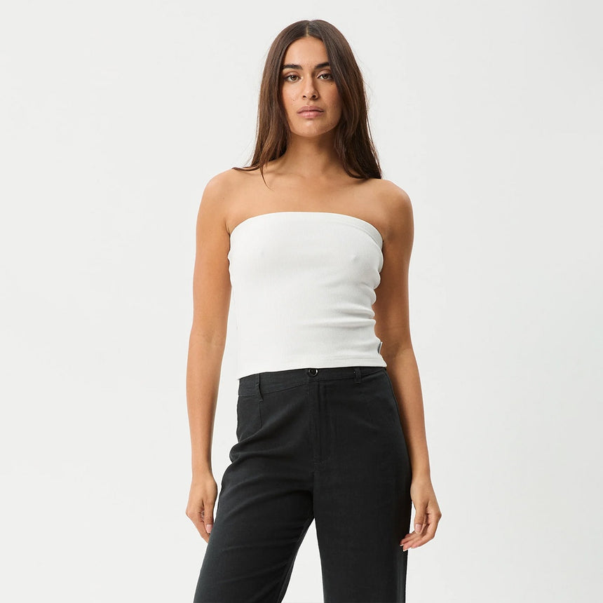 AFENDS Women's Jamie Rib Tube Top - White
