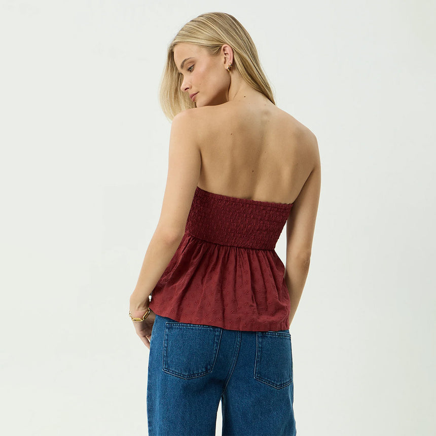 AFENDS Women's Juni Strapless Top - Ruby Anglaise