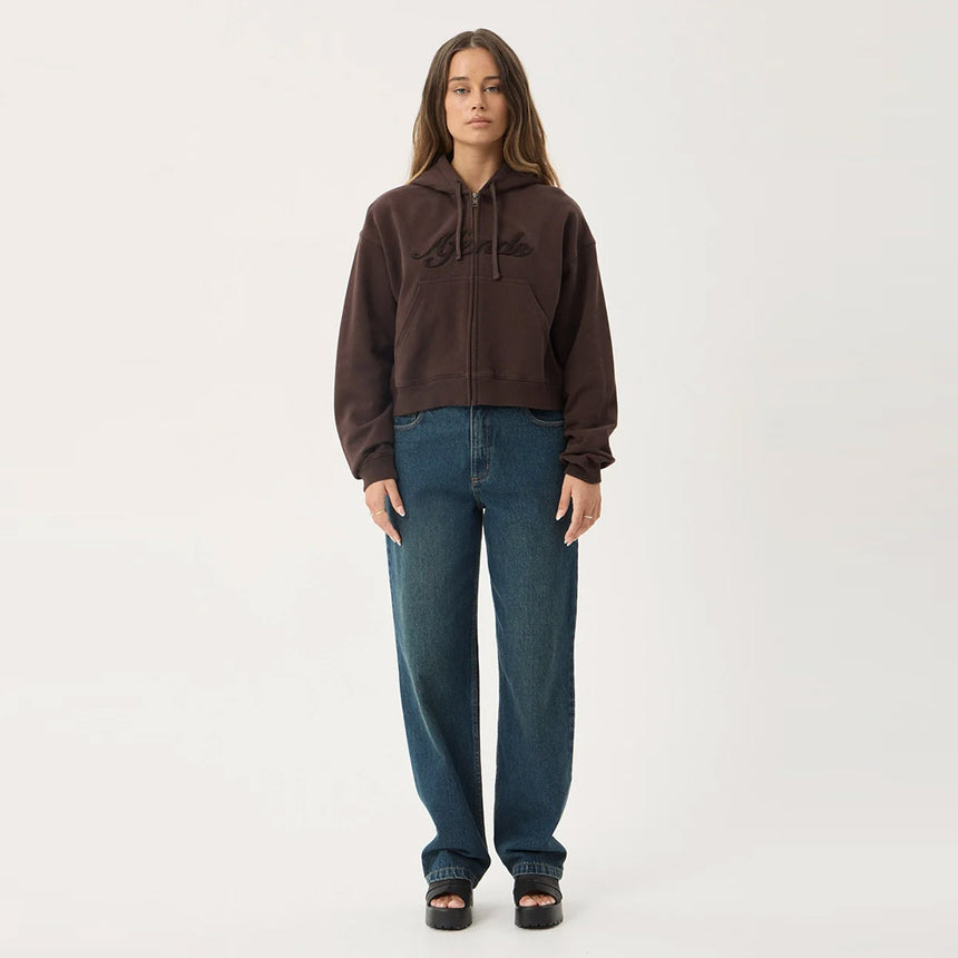 AFENDS Women's Kourt Zip Hood - Coffee