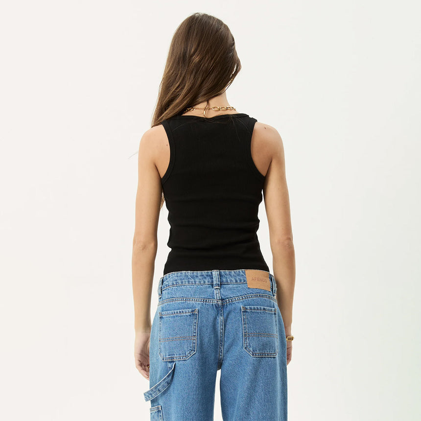 AFENDS Women's Layden Rib Singlet - Black