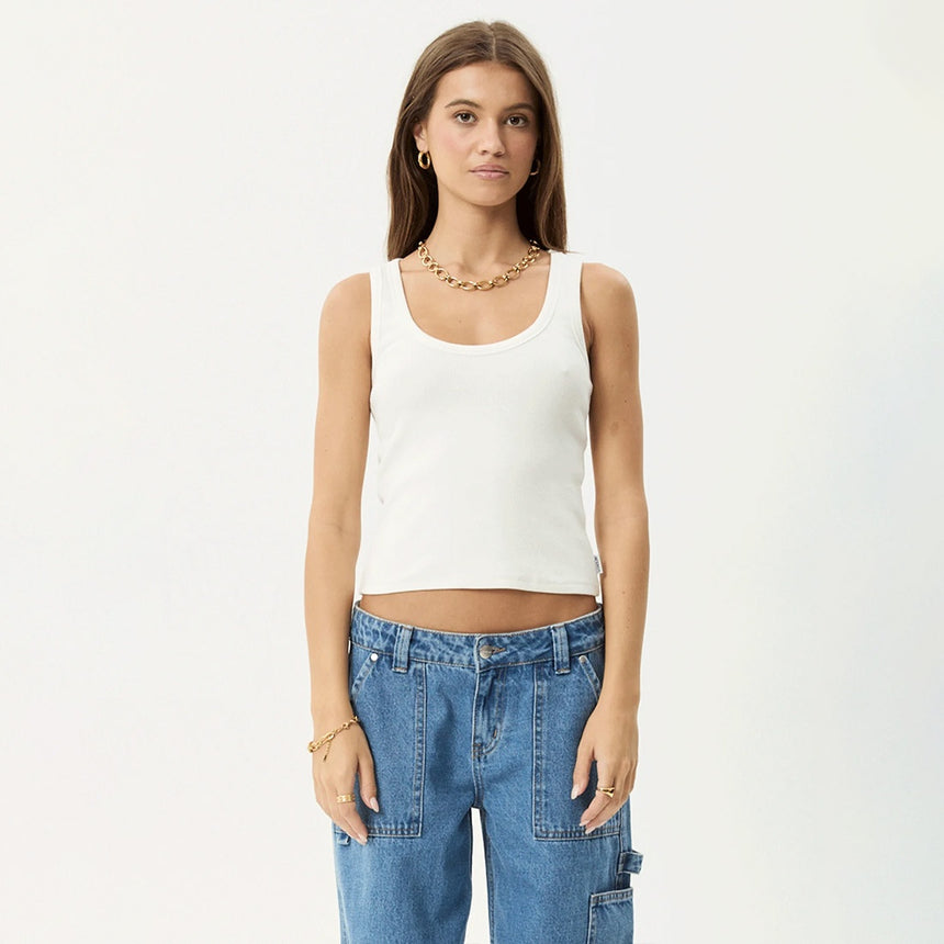 AFENDS Women's Layden Rib Singlet - White
