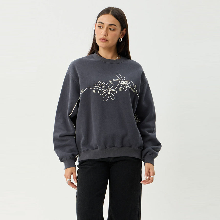 AFENDS Women's Locket Crew - Charcoal