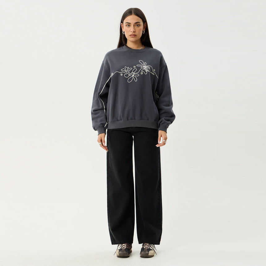 AFENDS Women's Locket Crew - Charcoal
