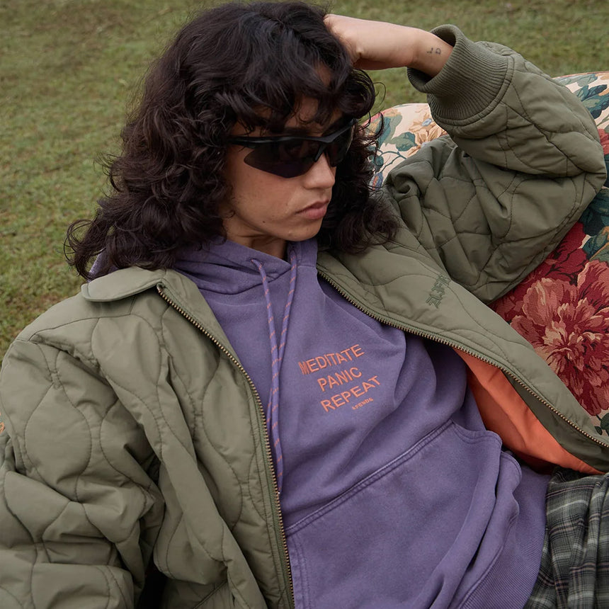 AFENDS Women's Loop State Pull On Hood - Vintage Aubergine