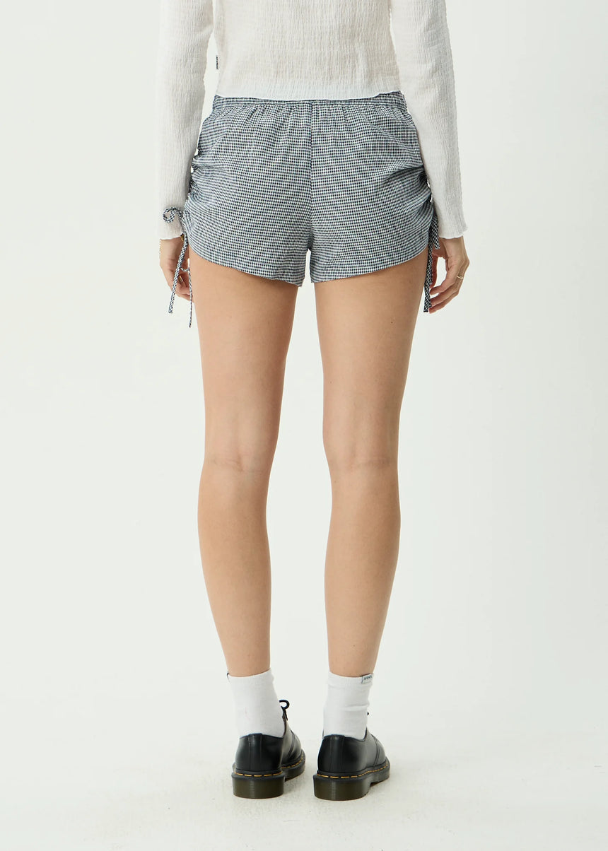 AFENDS Women's Luella Low Rise Short - Indy Navy Check