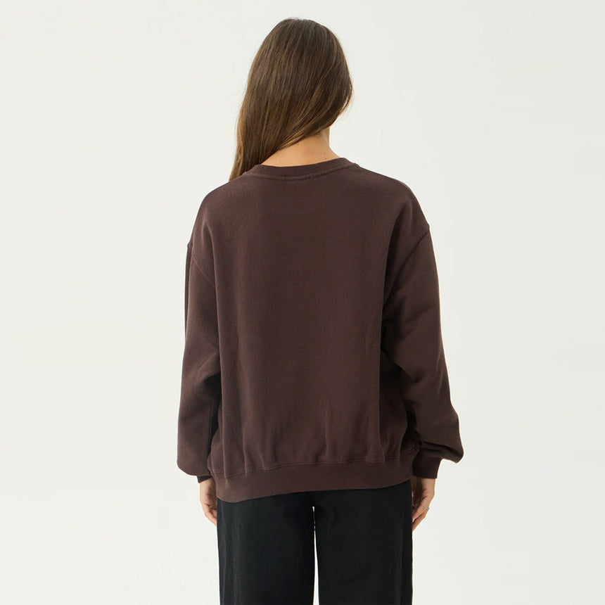 AFENDS Women's Raven Crew - Washed Coffee