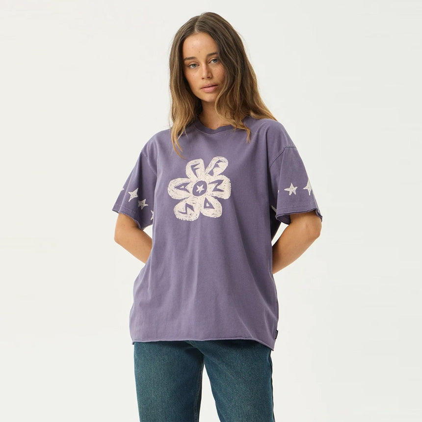 AFENDS Women's Raven Oversized Tee - Vintage Aubergine