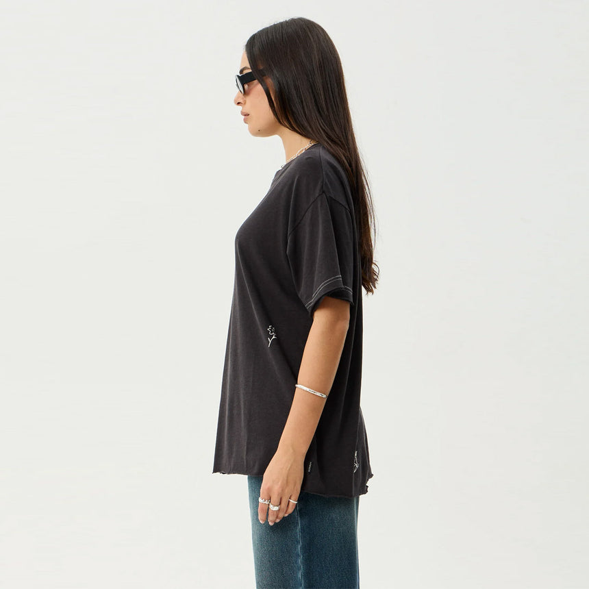 AFENDS Women's Rise Oversized Tee - Stone Black
