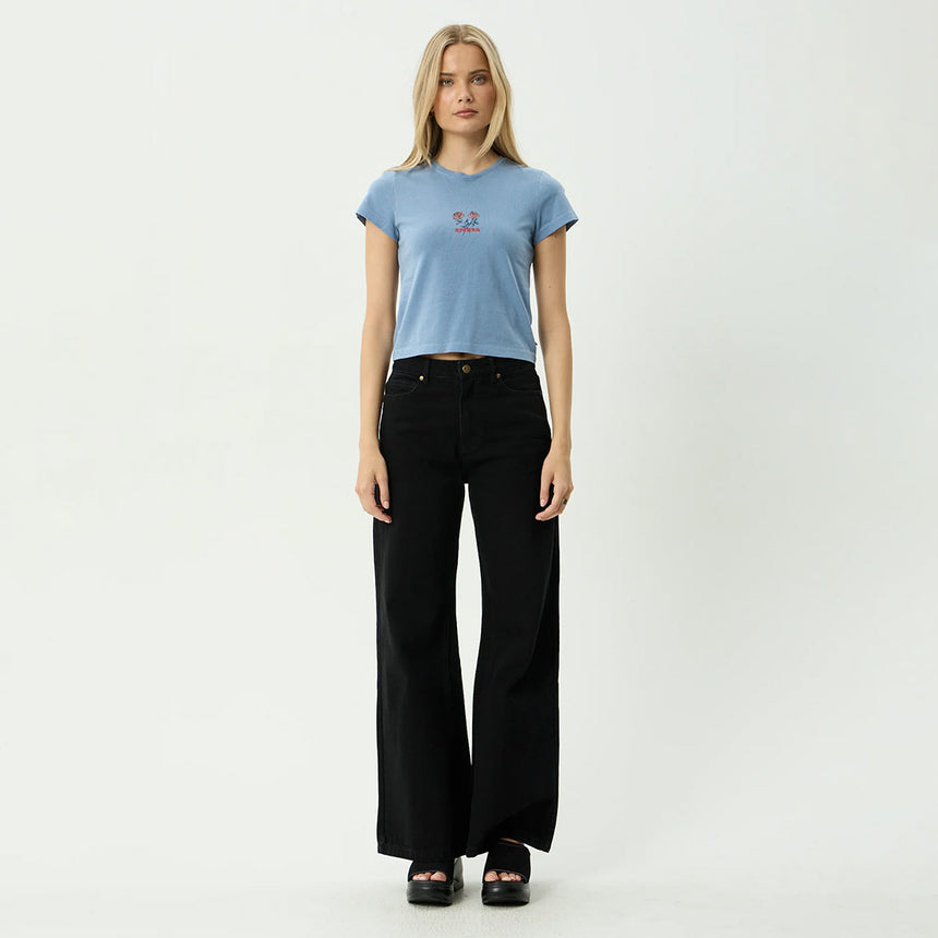 AFENDS Women's Romantics Baby Tee - Slate Blue
