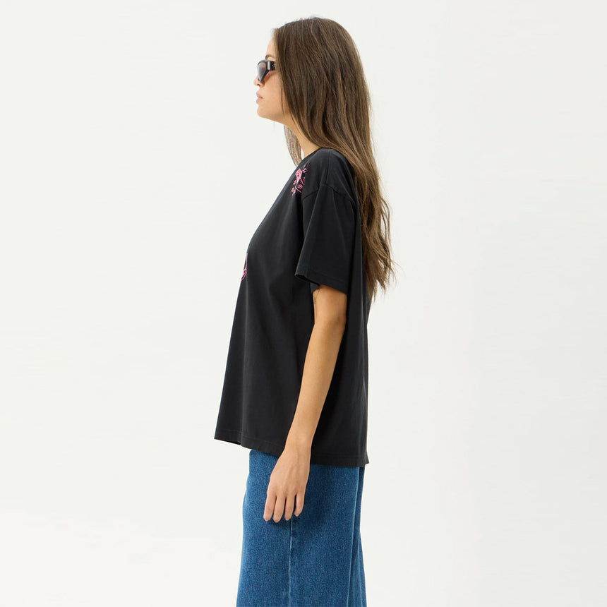 AFENDS Women's Sea Siren Oversized Tee - Stone Black