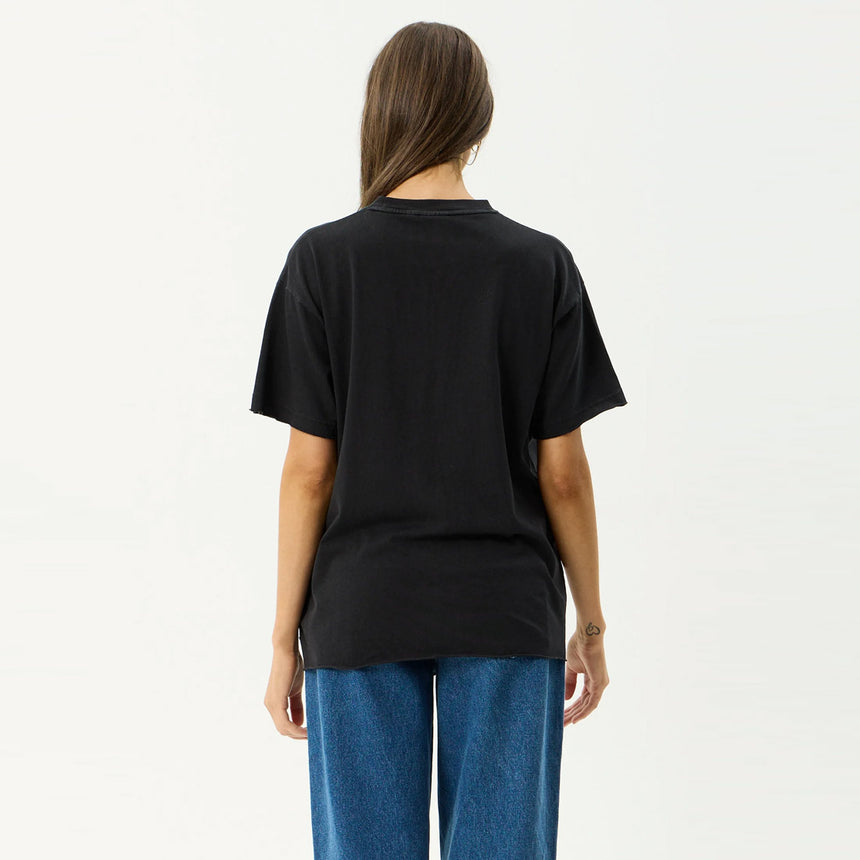 AFENDS Women's Single N Thorny Oversized Tee - Stone Black