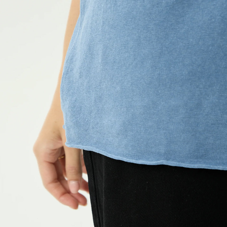 AFENDS Women's Slay Hemp Oversized Tee - Washed Slate Blue