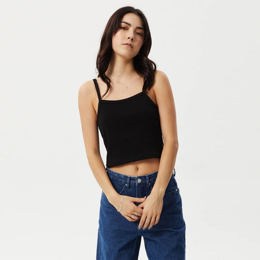 AFENDS Women's Taylor Rib Singlet - Black