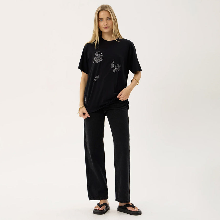AFENDS Women's Unbound Recycled Oversized Tee - Black