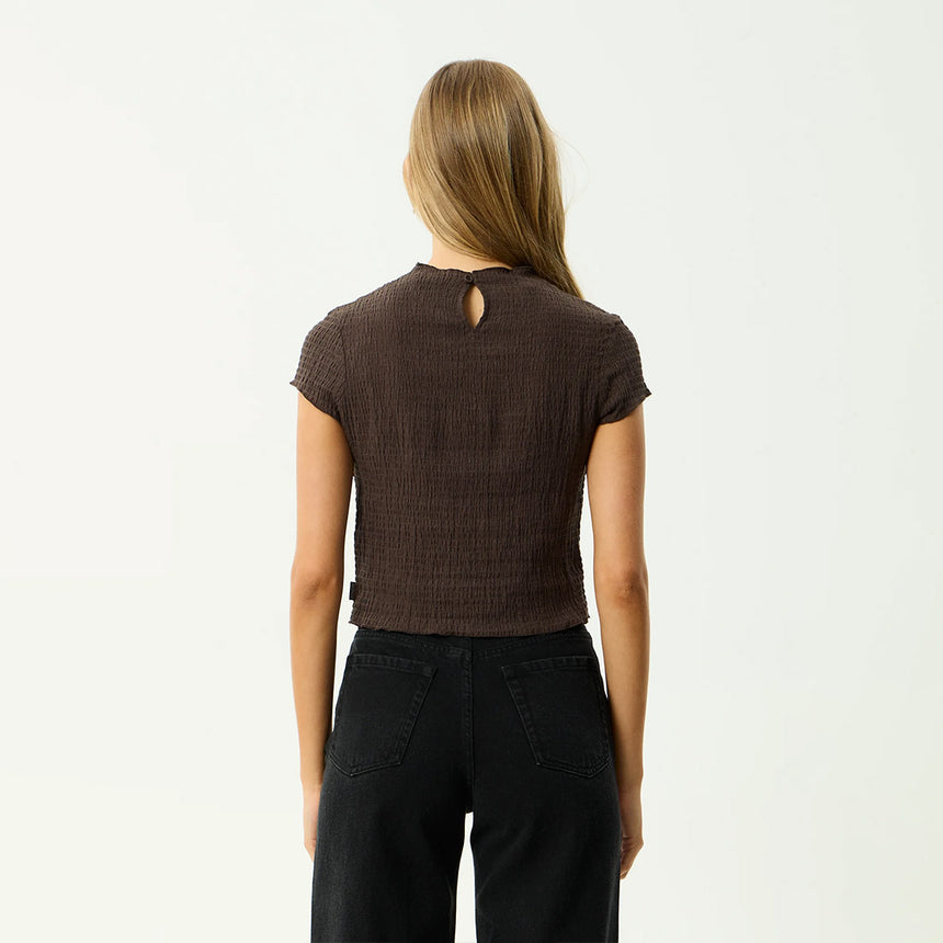 AFENDS Women's Wren Seersucker Top - Coffee