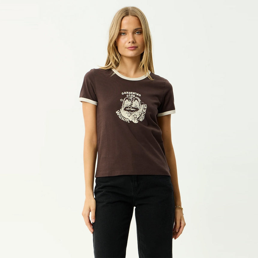 AFENDS Women's Wonders Ringer Tee - Coffee
