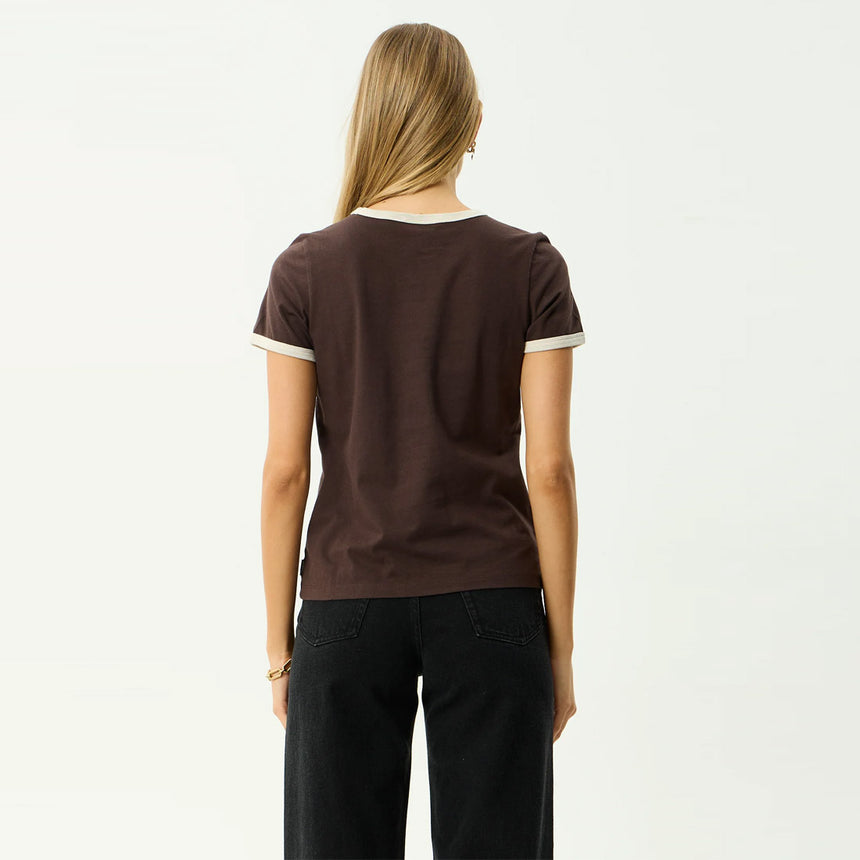 AFENDS Women's Wonders Ringer Tee - Coffee