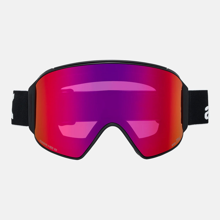 ANON M4 Cylindrical Goggle + MFI Facemask 2026 - Black/Perceive Sunny Red
