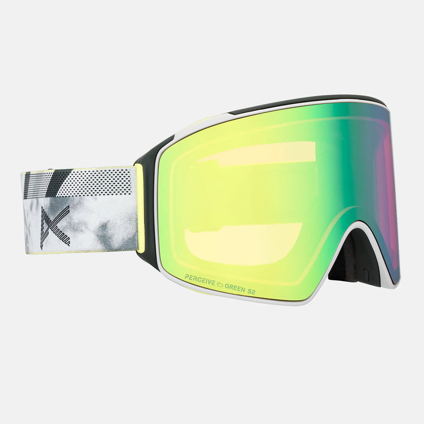 ANON M4 Cylindrical Goggle + MFI Facemask 2026 - Tilt Shift/Perceive Variable Green
