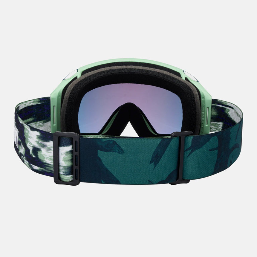 ANON M4 Cylindrical Low Bridge Fit Goggle + MFI Facemask 2026 - Family Tree/Perceive Sunny Red