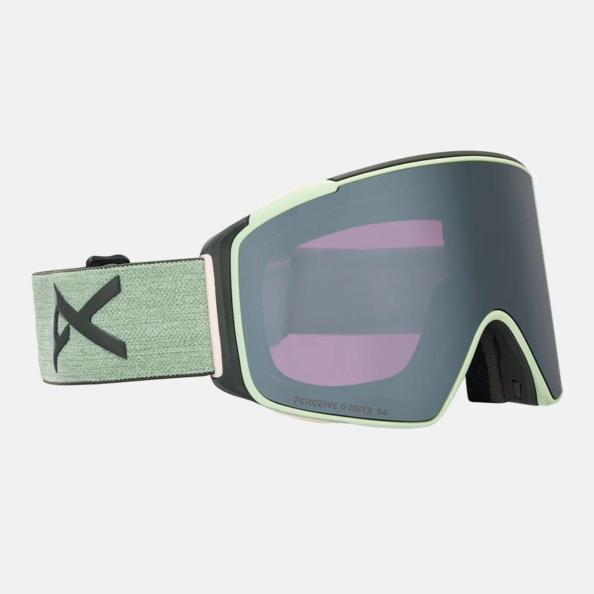 ANON M4S Cylindrical Goggle + MFI Facemask 2026 - Soft Sage/Perceive Sunny Onyx