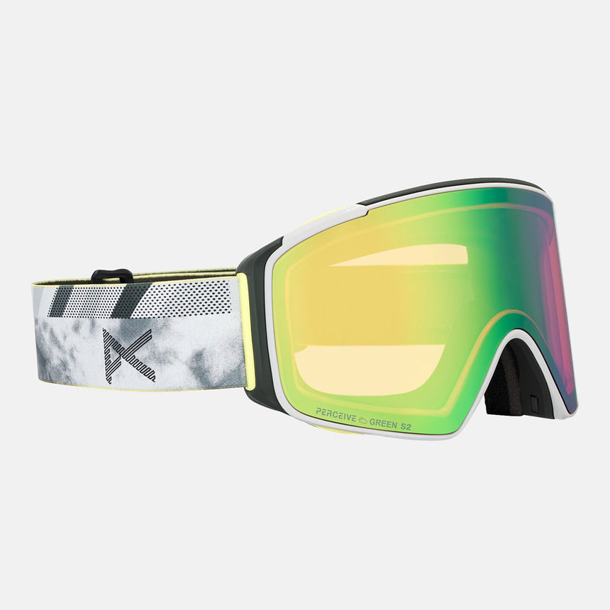 ANON M4S Cylindrical Goggle + MFI Facemask 2026 - Tilt Shift/Perceive Variable Green
