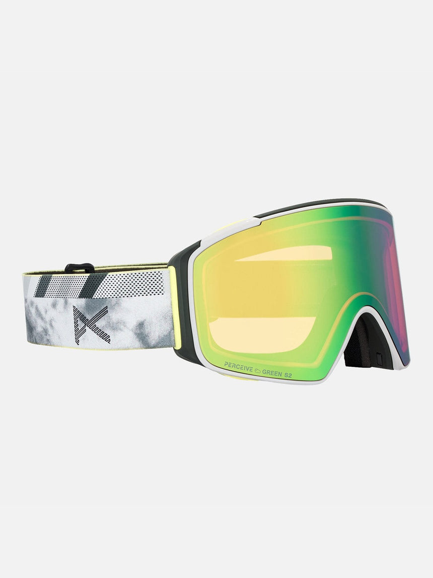 ANON M4S Cylindrical Goggle + MFI Facemask 2026 - Tilt Shift/Perceive Variable Green