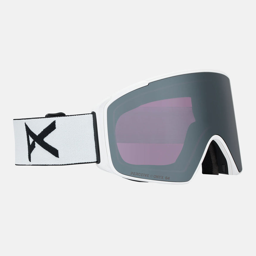 ANON M4S Cylindrical Goggle + MFI Facemask 2026 - White/Perceive Sunny Onyx