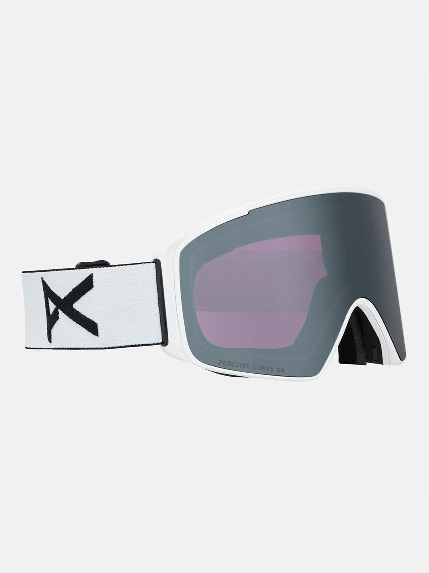 ANON M4S Cylindrical Goggle + MFI Facemask 2026 - White/Perceive Sunny Onyx