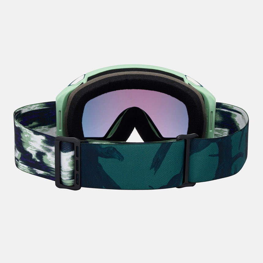 ANON M4S Cylindrical Low Bridge Fit Goggle + MFI Facemask 2026 - Family Tree/Perceive Sunny Red