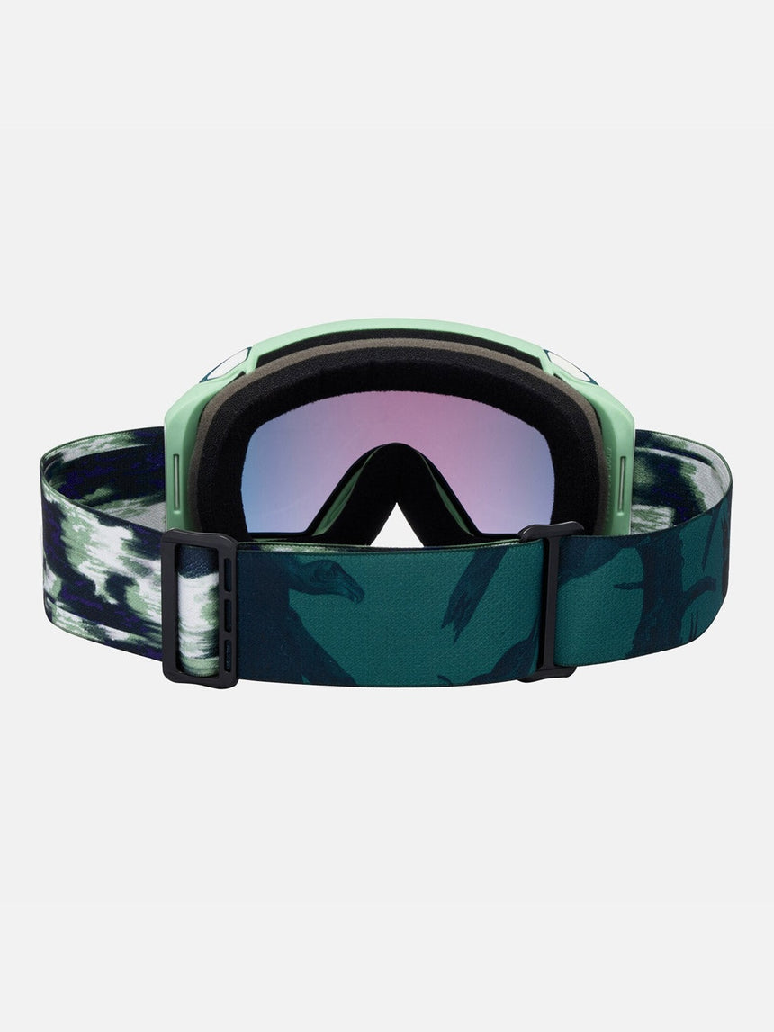 ANON M4S Cylindrical Low Bridge Fit Goggle + MFI Facemask 2026 - Family Tree/Perceive Sunny Red