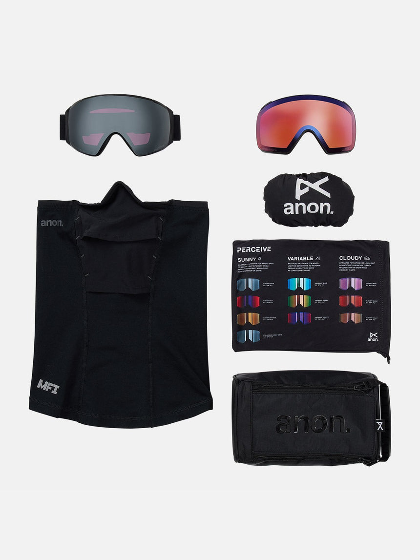 ANON M4S Toric Goggle + MFI Facemask 2026 - Smoke/Perceive Sunny Onyx