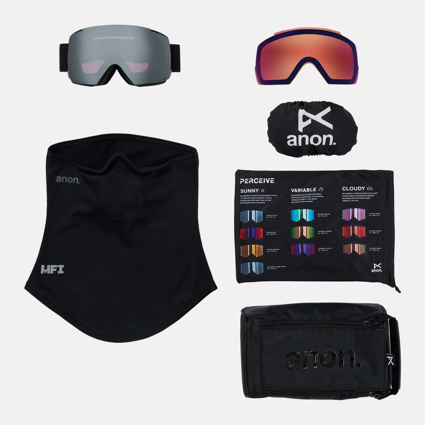 ANON M5 Goggle + MFI Facemask 2026 - Smoke/Perceive Sunny Onyx