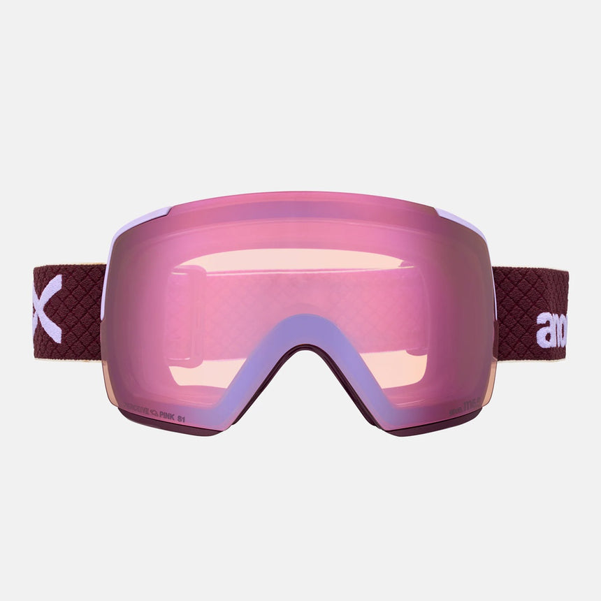 ANON M5S Goggle + MFI Facemask 2026 - Deep Cherry Lilac/Perceive Cloudy Pink