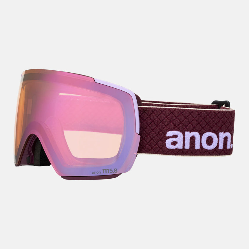 ANON M5S Goggle + MFI Facemask 2026 - Deep Cherry Lilac/Perceive Cloudy Pink