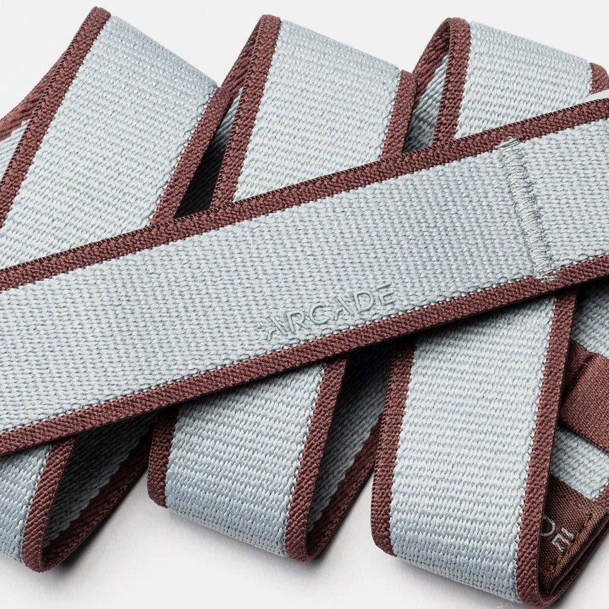 ARCADE Carto Slim Belt - Cloud/Burgundy