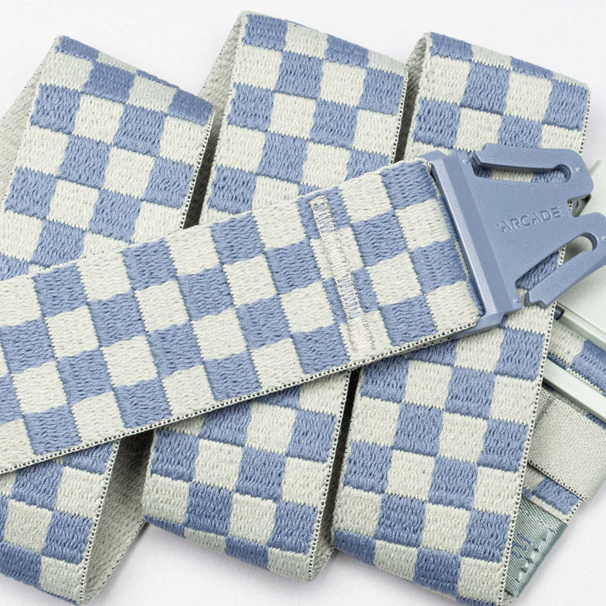 ARCADE Check Belt - Sky/Sage