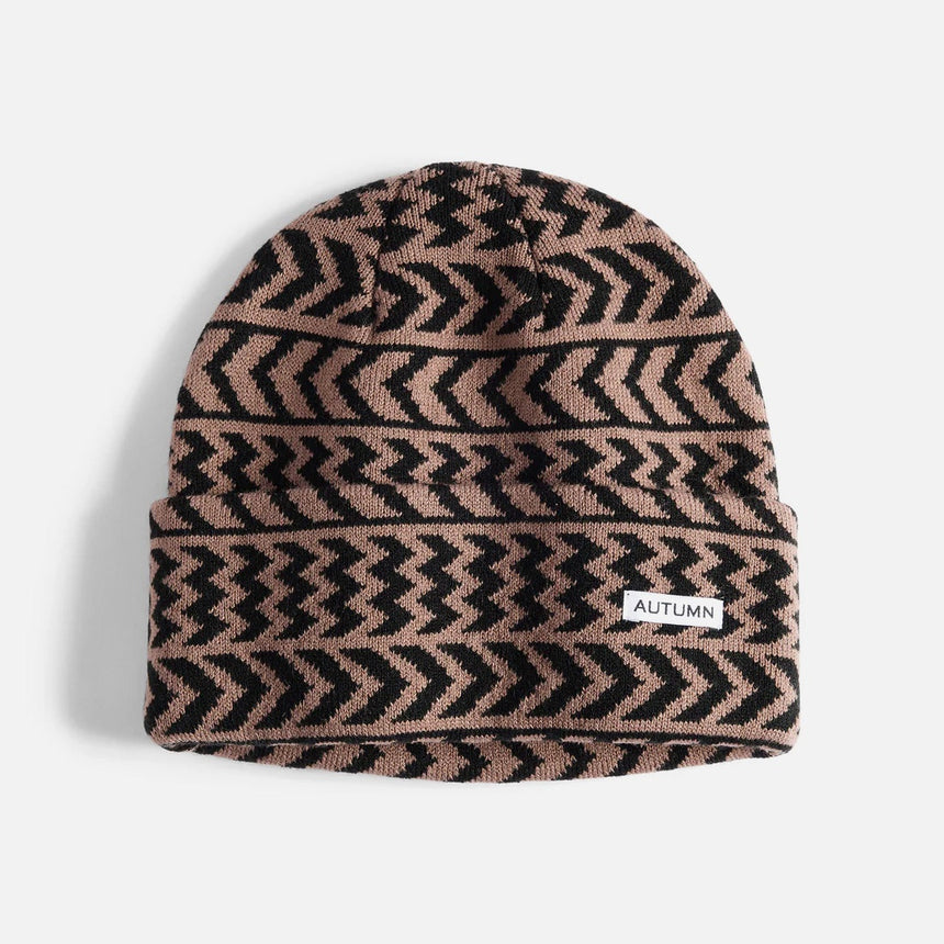 AUTUMN Chevron Beanie - Dusty Pink