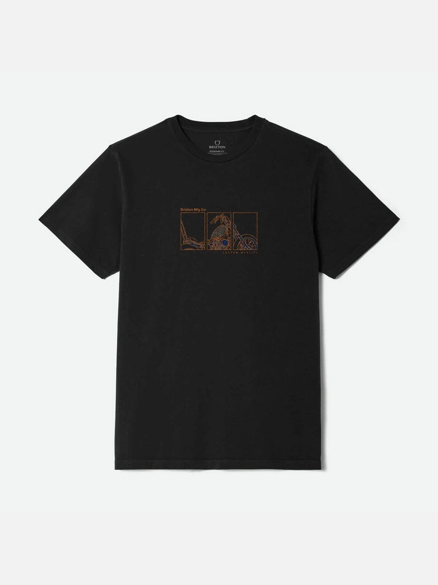 BRIXTON Briscoe Tee - Black Worn Wash