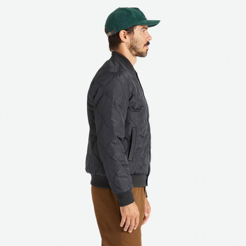 BRIXTON Dillinger Quilted Bomber Jacket - Black