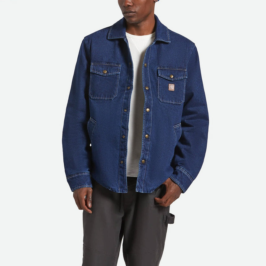 BRIXTON Durham Lined Jacket - Medium Wash Denim