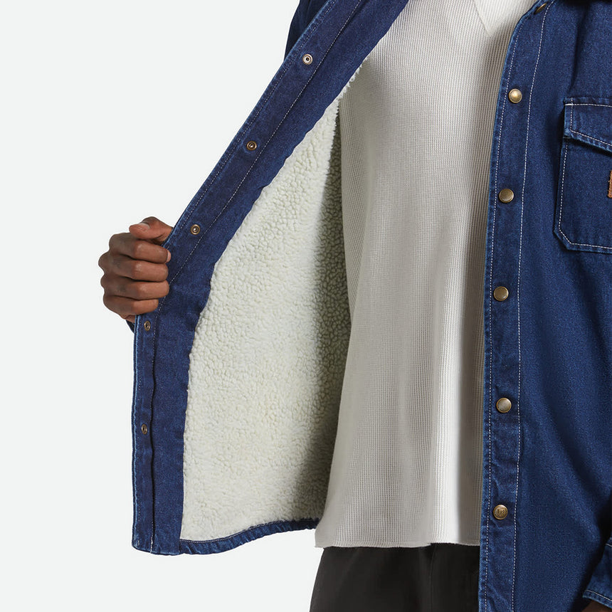 BRIXTON Durham Lined Jacket - Medium Wash Denim