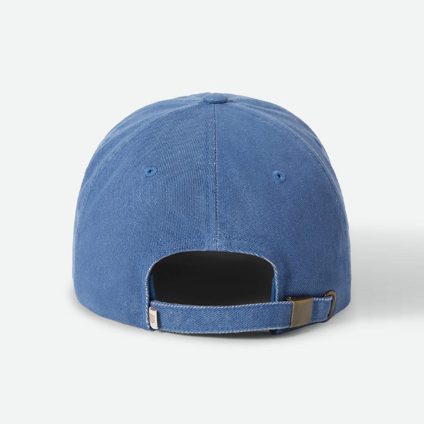 BRIXTON Lola Embroidered LP Adjustable Cap - Light Washed Denim