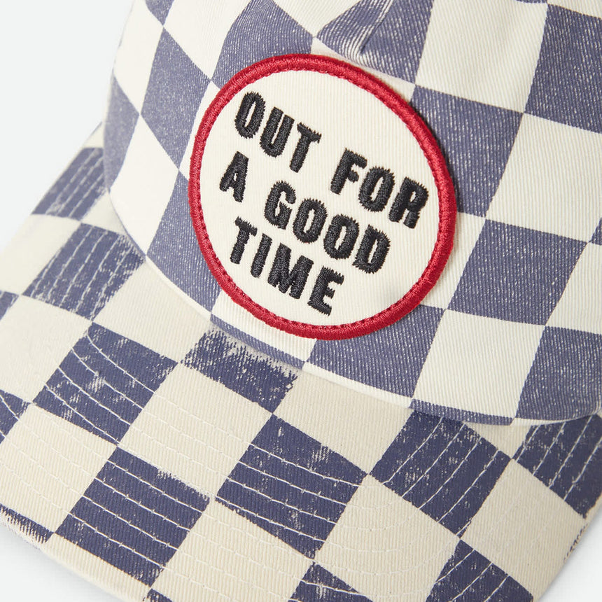 BRIXTON Out For A Good Time LP Adjustable Cap - Navy Gingham