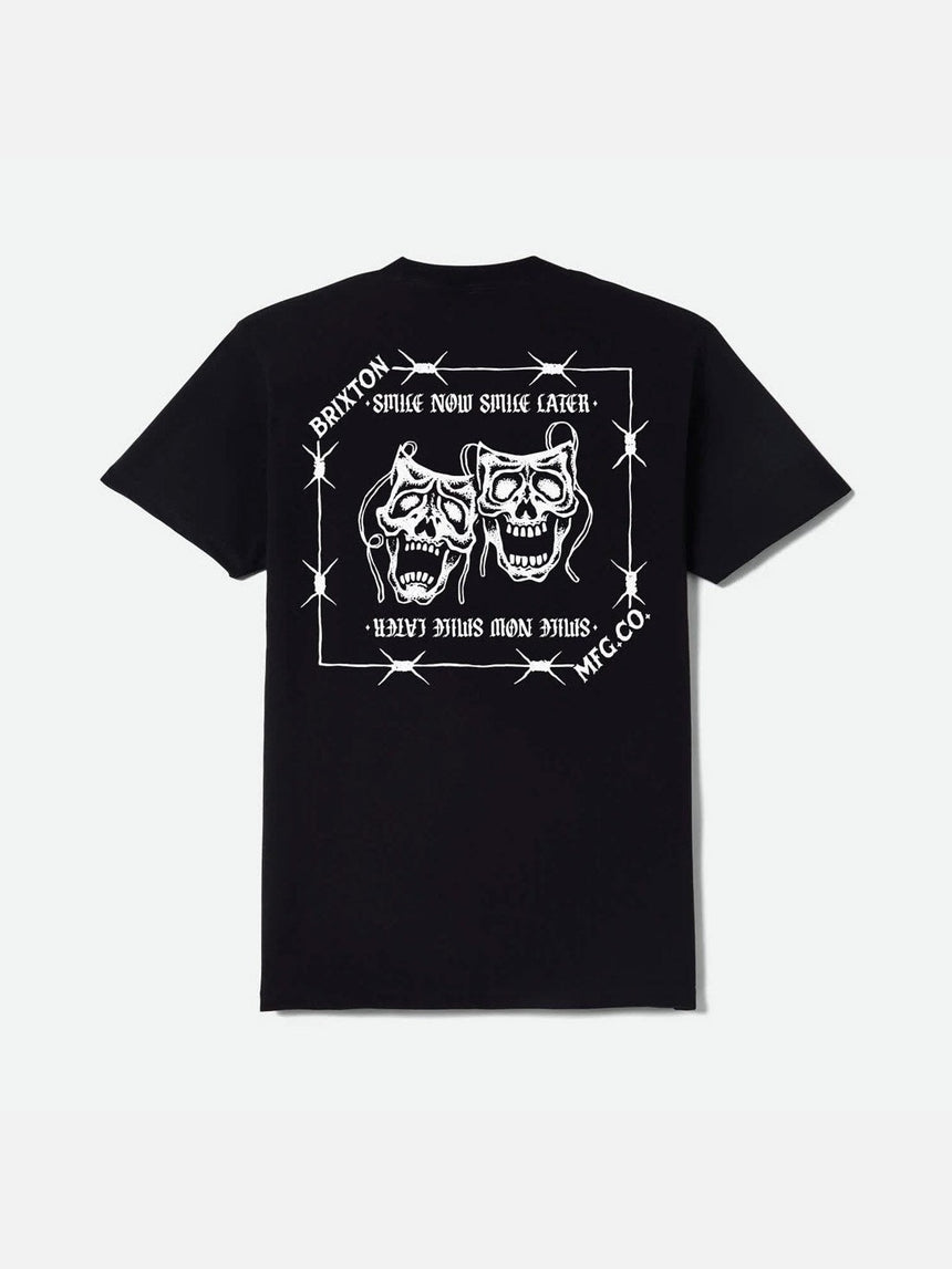 BRIXTON Smile Always Standard Tee - Black Worn Wash