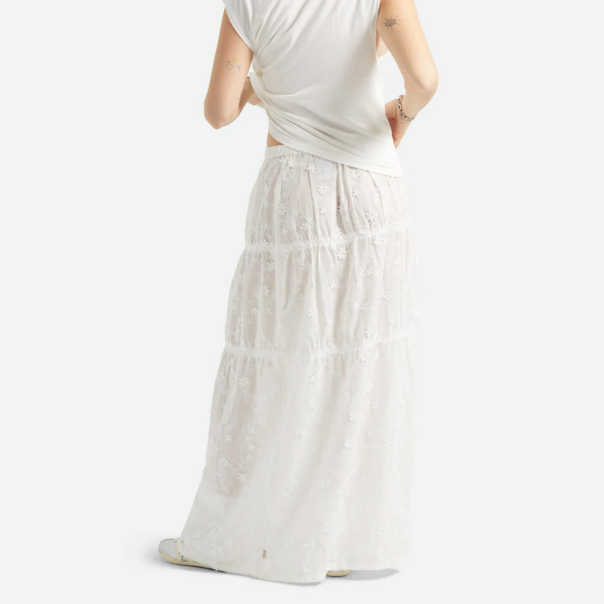 BRIXTON The Abigail Skirt - Off White Floral