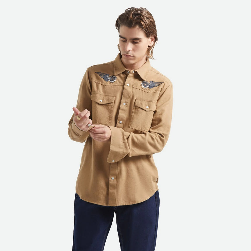 BRIXTON Waylon Lightweight Overshirt - Light Khaki
