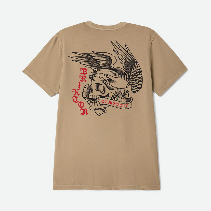 BRIXTON Wolcott Tee - Timeless Taupe Worn Wash